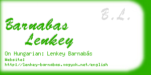 barnabas lenkey business card
